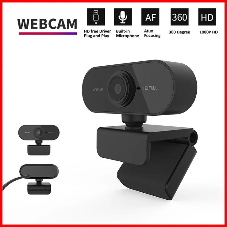 1080P HD Mini Webcam with microphone, usb interface supports laptop desktop computer, suitable for live video call conference - NR SMARTHUB