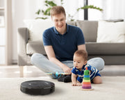 Geek Smart Robot Vacuum Cleaner G6 Plus, Ultra-Thin, 1800Pa Strong Suction, Automatic Self-Charging, Wi-Fi Connectivity, App Control, Custom Cleaning, Great For Hard Floors To Carpets.