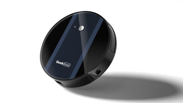 Geek Smart Robot Vacuum Cleaner G6 Plus, Ultra-Thin, 1800Pa Strong Suction, Automatic Self-Charging, Wi-Fi Connectivity, App Control, Custom Cleaning, Great For Hard Floors To Carpets.