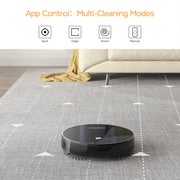 Geek Smart Robot Vacuum Cleaner G6 Plus, Ultra-Thin, 1800Pa Strong Suction, Automatic Self-Charging, Wi-Fi Connectivity, App Control, Custom Cleaning, Great For Hard Floors To Carpets.