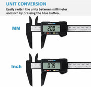 Digital Caliper Electronic Gauge Carbon Fiber Vernier Micrometer Ruler 150mm 6