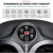 Foot Massager Machine With Heat-Shiatsu Foot Massager For Neuropathy, Circulation, Plantar Fasciitis Relief-Deep Kneading Rolling, Fits Feet Up To Men Size 13, Gift Idea For Parents