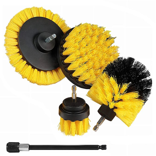 22 /3Pcs Electric Drill-Brush Kit Power Scrubber Brush For Carpet Bathroom Surface Tub Furniture Shower Tile Tires Cleaning Tool