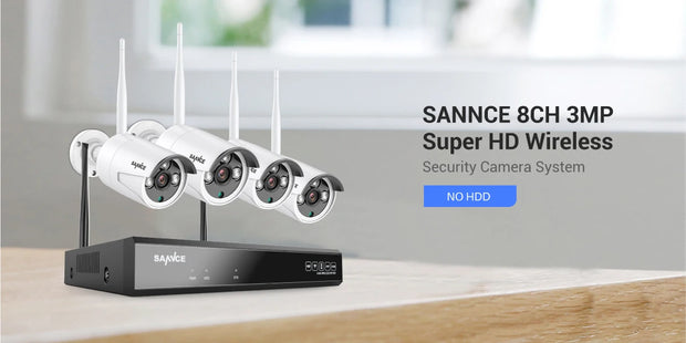 SANNCE 8CH Wireless NVR CCTV System 3MP IP Camera WIFI IR Night Vison Audio in CCTV Home Security Camera Surveillance Kit