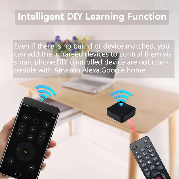 IR Remote Control Smart wifi Universal Infrared Tuya for smart home Control for TV DVD AUD AC Works with Amz Alexa Google Home