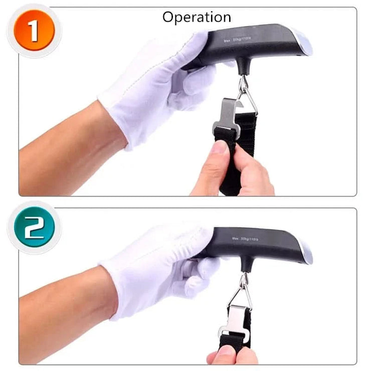 50kg Portable Hanging Scale Electronic Hand Luggage Scale Digital Display Suitcase 110lb Travel Baggage Bag Weighing Tools