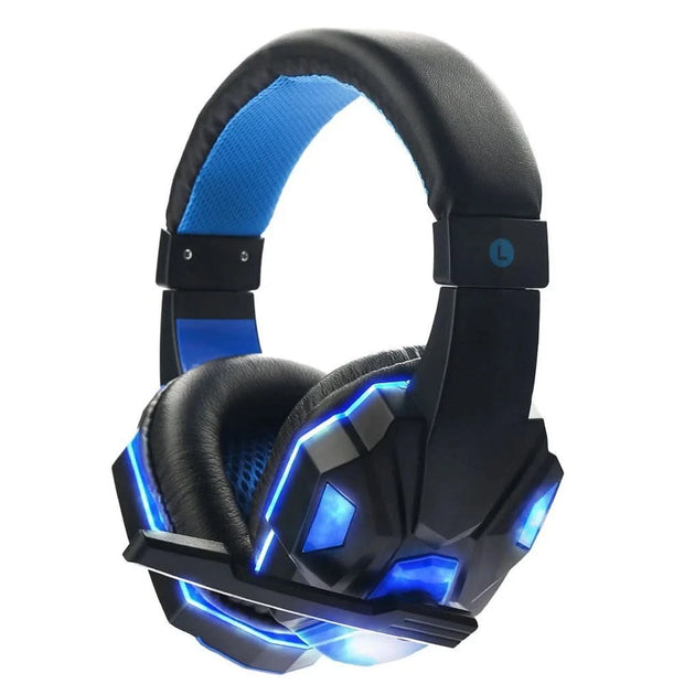 2021 New Gaming Headset Headphones With LED Light Mic Stereo Earphones Deep Bass For PC Computer Gamer Laptop Auriculares