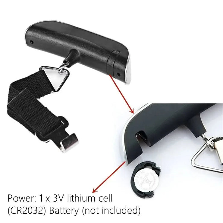 50kg Portable Hanging Scale Electronic Hand Luggage Scale Digital Display Suitcase 110lb Travel Baggage Bag Weighing Tools