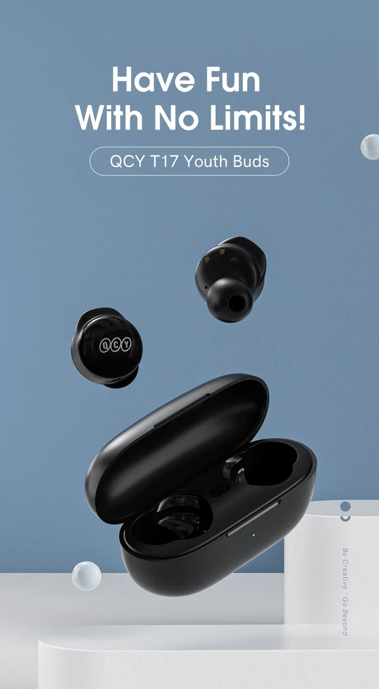 QCY T17 Earphone Bluetooth True Wireless Earbuds BT5.1 HIFI Headphone Touch Control Low Latency Mode ENC Earbud Long Standby 26H