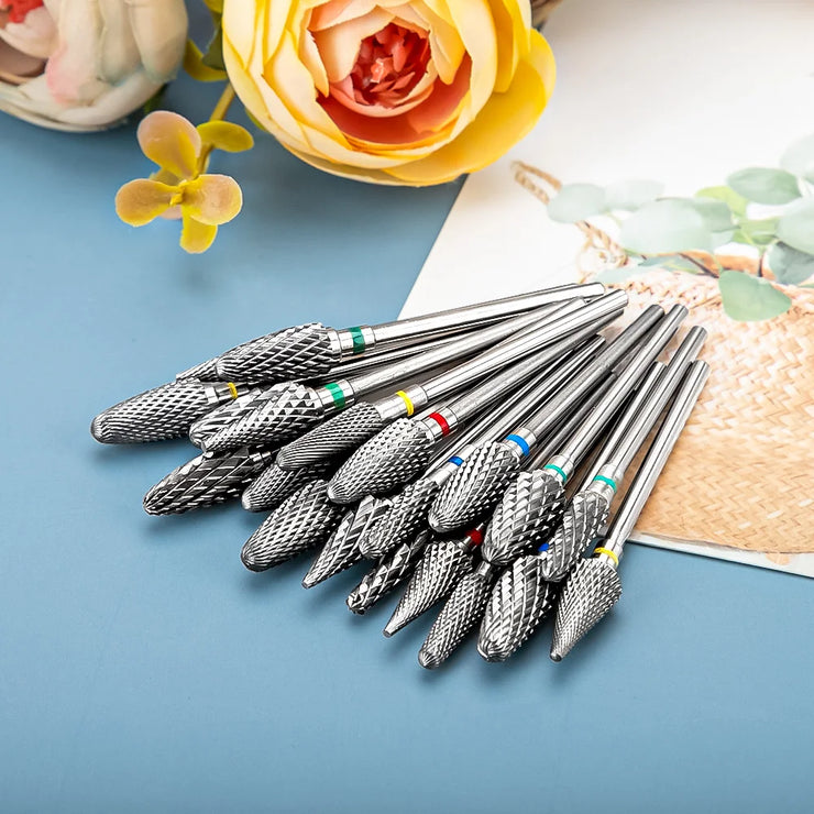 Dmoley Cone Carbide Tungsten Nail Drill Bit Manicure Drill For Milling Cutter Nail Files Buffer Nail Art Equipment Accessory