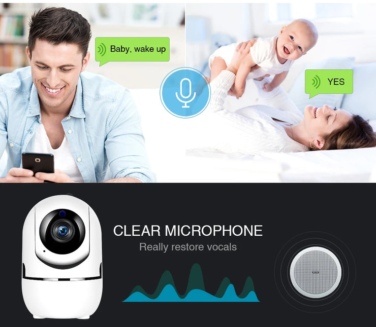 Wifi IP Camera YCC365 Plus Smart Home Auto Tracking 1620P Full Night Vision Network Wireless CCTV Video Baby Security Camera