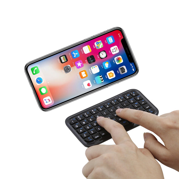 Mini Bluetooth Wireless Keyboard Portable Small Hand Keypad for iPhone Android Smart Phone Tablet Laptop PC