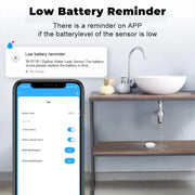 Tuya Smart for Zigbee Water Sensor Flood Water Leakage Detector App Remote Monitoring Support Home Assistant Zigbee2mqtt