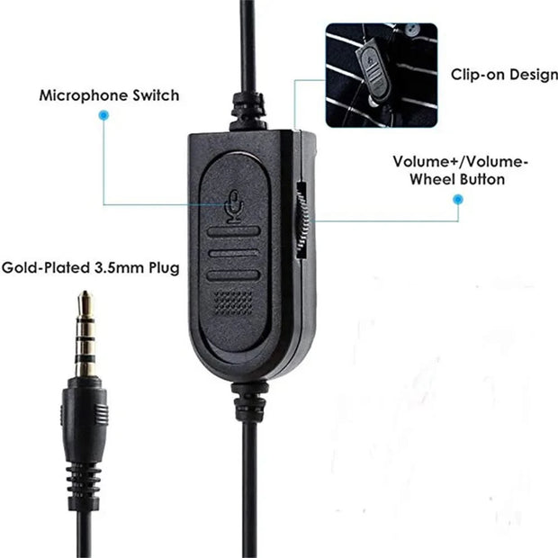 Gaming Headset 3.5mm Wired Over-Head Gamer Headphone With Microphone Volume Control Gamer Earphone Headset For Xbox PS4 PC