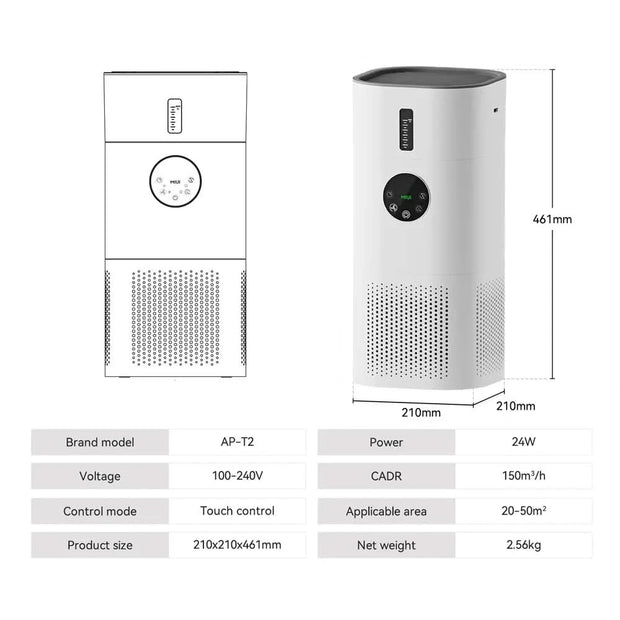 Air Purifier with Humidifier Combo for Home Allergies and Pets Hair, Smokers in Bedroom, H13 True HEPA Filter，2-in-1