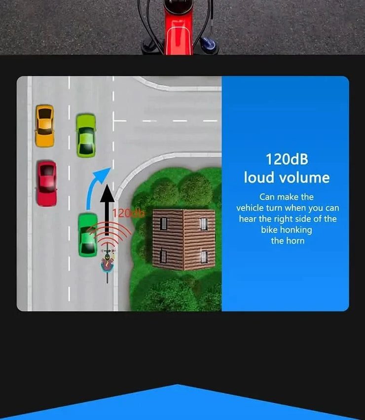 TWOOC Bicycle Electronic Horn Loud Warning Sound CR2032 Battery 120dB IPX4 Waterproof Suitable for Road and Mountain Bike