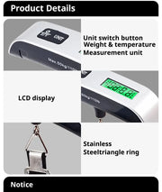 1pcs Portable Scale Digital LCD Display 110lb/50kg Electronic Luggage Hanging Suitcase Travel Weighs Baggage Bag Weight Balance