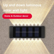 Solar Wall Lamp Outdoor Waterproof Solar Powered Light UP and Down Illuminate Home Garden Yard Decoration Outside Sunlights