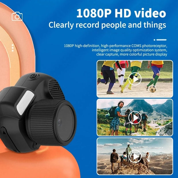 Mini Camera With Screen Indoor Home Outdoor Sport HD 1080p Portable Vintage Very Small Camcorder Video Recorder Support TF Card