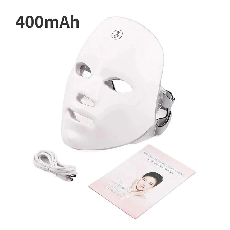 Wireless LED Face Mask Red Light Photon Therapy Anti-Aging Anti Wrinkle Acne Removal 7 Color Facial Mask Skin Care Beauty Device