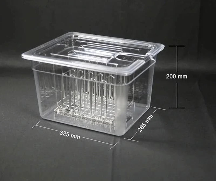 Sous Vide Cooker machine 11L Container with Stainless Steel Rack Detachable Dividers Separator Slow Cooker Kits Accessories