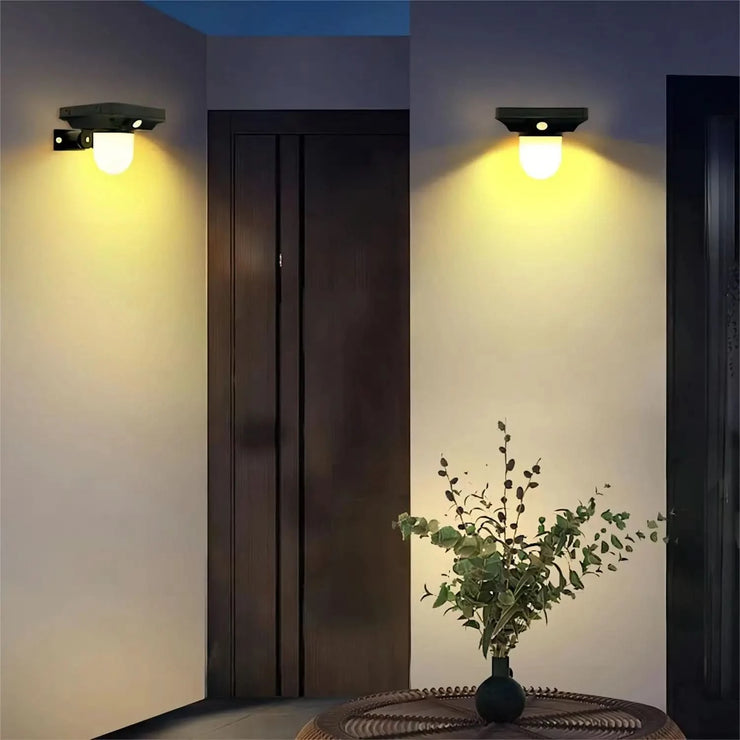 Solar Lights Outdoor Garden Solar Powered Wall Lamp Waterproof Motion Sensor Pathway Light Landscape Path Yard Backyard Lawn