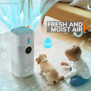 2-in-1 Air Purifier with Humidifier Combo for Home Allergies and Pets Hair, Smokers in Bedroom, H13 True HEPA Filter