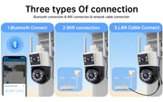 JOOAN 10MP 6MP PTZ Wifi Camera Outdoor Dual Lens Dual Screen IP Camera AI Tracking Security Protection CCTV Surveillance Camera