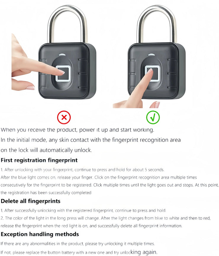 Electronic Lock Tuya Bluetooth Fingerprint Padlock Digital Luggage Lock APP Temporary Password Remotely IP67 Decompression Toys