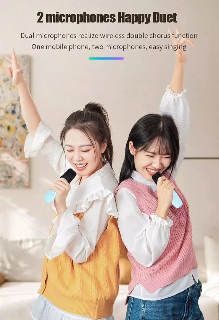 Wireless Professional Bluetooth Integrated  Microphones and Speaker for KTV  Microphone Portable Children's Audio Mike
