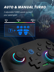 DATA FROG Wireless Controller For Nintendo Switch OLED/Lite Console Pro Gamepad with 1000Mah Battery Programmable Turbo Function