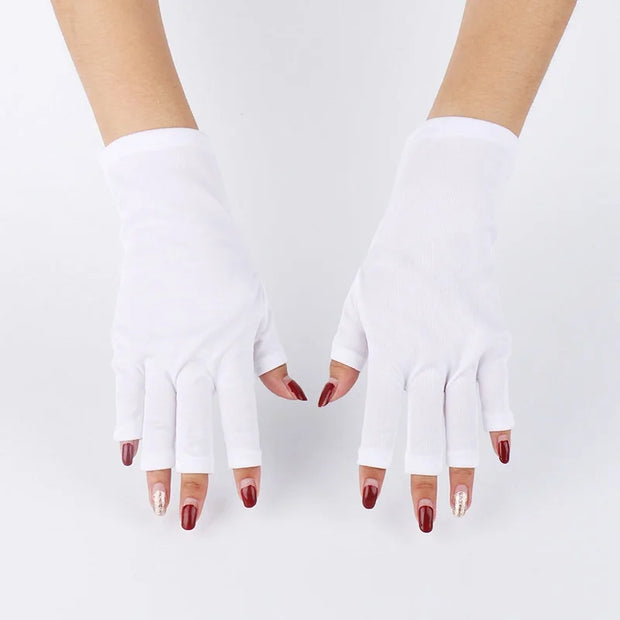 2pcs Anti Nails UV Protection Gloves Led Lamp Radiation Proof Glove Protecter Hands For UV Light Lamp Dryer Manicure Nail Tools