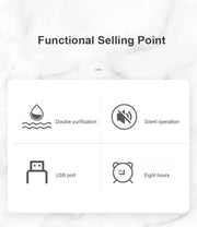 Humidifiers Ultrasound USB Mini Home Air Diffuser Car Purifier Aroma Anion Mist Maker With Romantic LED Lamp Portable Humidifier
