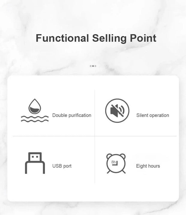 Humidifiers Ultrasound USB Mini Home Air Diffuser Car Purifier Aroma Anion Mist Maker With Romantic LED Lamp Portable Humidifier