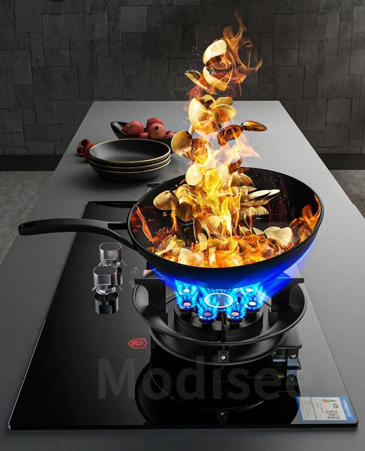 Cooktop Gas Stove 2 Burners Dual Stove 4.8KW Household Embedded LNG/LPG Stove Desktop Dual-Use Hob Gas Panel Gas Kitchen Cooker