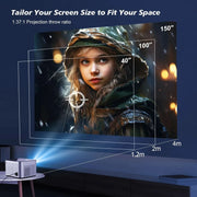 جهاز عرض Magcubic 580ANSI يعمل بنظام Android 11 بدقة 4K و1080P وواي فاي 6 وتحكم صوتي Allwinner H713 وElectronic Focus وBT5.0 وHome Cinema HY350 Pro