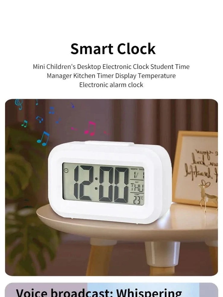 Mini Timer Smart Clock Children Alarm Clock Student Time Manager Desktop Silent Bedside Electronic Small Alarm Clock