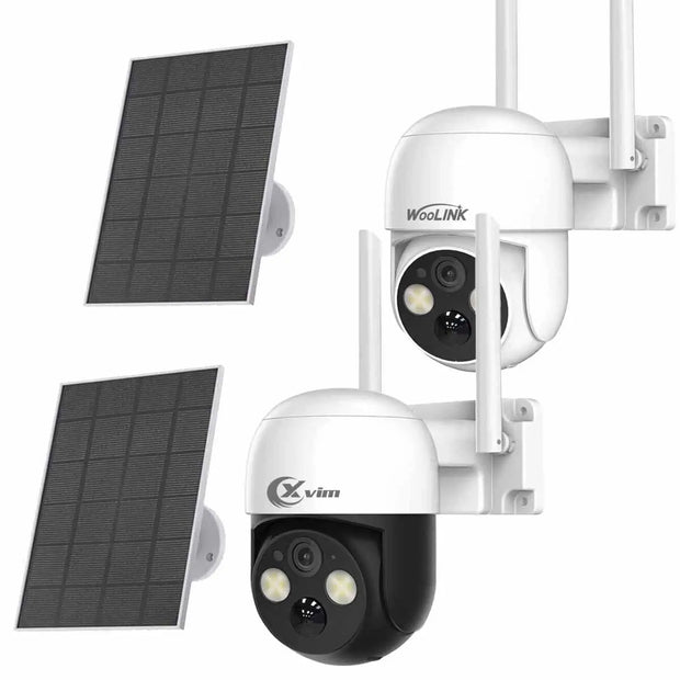 Solar Battery Powered Wireless WiFi Outdoor Pan/Tilt Home Security Camera System