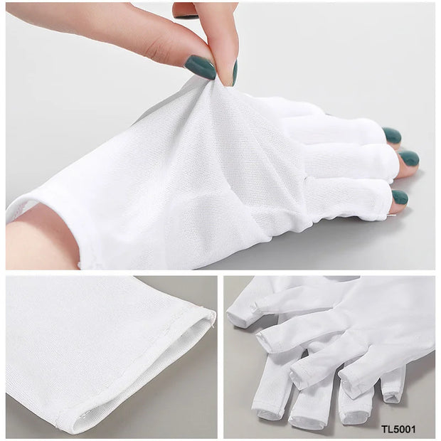 2pcs Anti Nails UV Protection Gloves Led Lamp Radiation Proof Glove Protecter Hands For UV Light Lamp Dryer Manicure Nail Tools