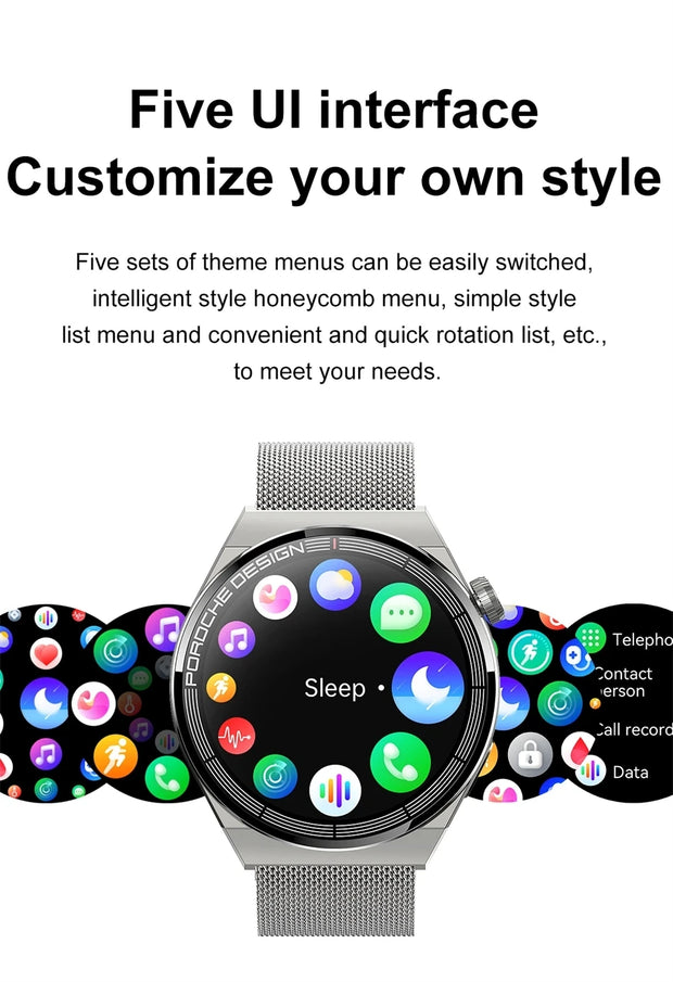 2023 New Smart Watch Men Women AMOLED 420*420 HD Screen Heart Rate Bluetooth Calls Waterproof SmartWatch For Android IOS