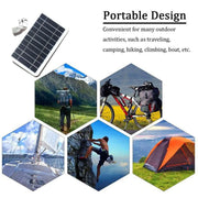 Portable Solar Panel 5V 2W Solar Plate with USB Safe Charge Stabilize Battery Charger for Power Bank Phone Outdoor Camping Home