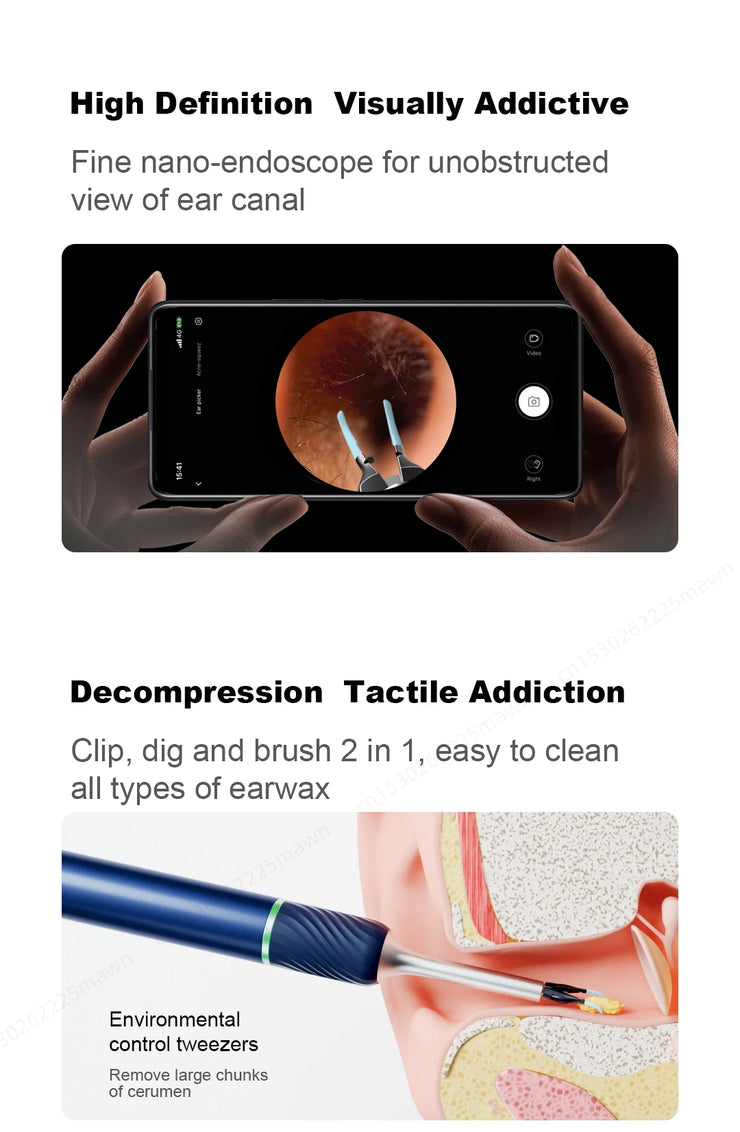 Bebird Note5 Pro Ear Cleaner Smart Visual Ear Wax Sticks Endoscope Tweezers Earpick Mini Camera Otoscope Personal Health Care