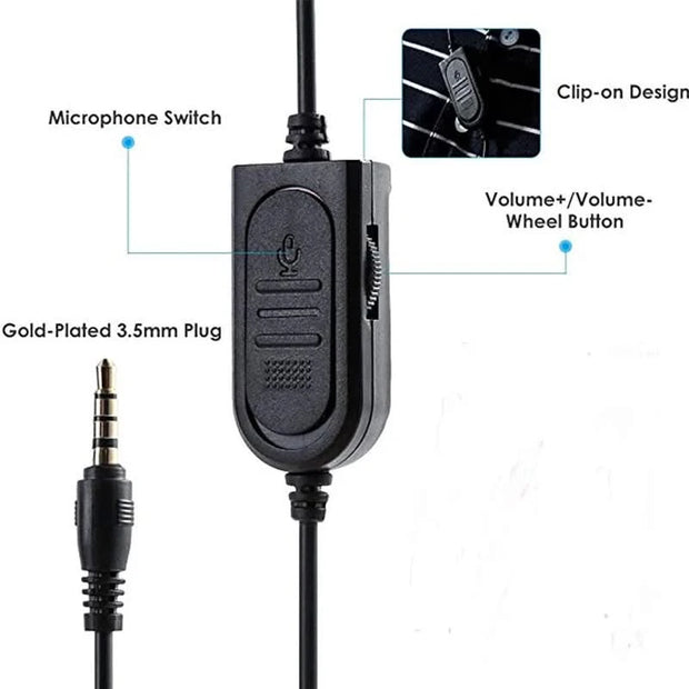 Gaming Headset 3.5mm Wired Over-Head Gamer Headphone With Microphone Volume Control Gamer Earphone Headset For Xbox PS4 PC