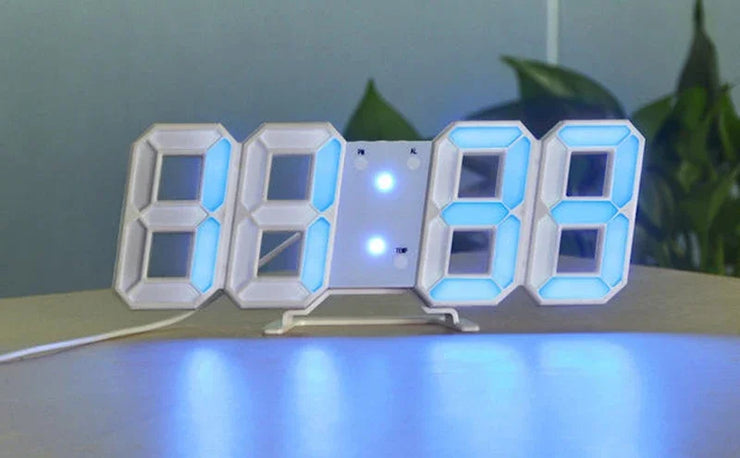 3D LED Digital Alarm Clock - Wall Clock Time/date/temperature For Home/kitchen/office Clocks Decor Garden