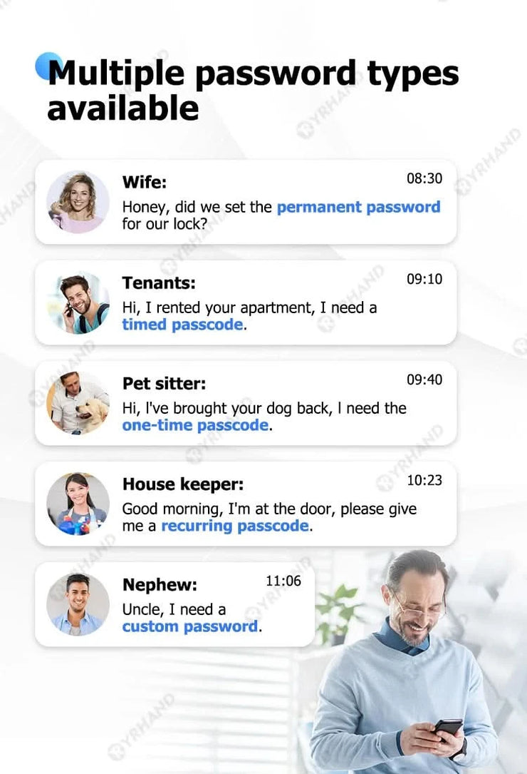Smart Deadbolt Locks for Smart Home Alexa WiFi TTlock App Biometric Fingerprint keyless Entry Keypad door lock with Gateway