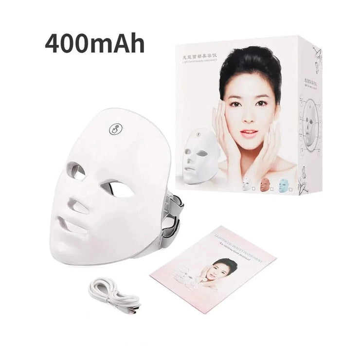 Wireless LED Face Mask Red Light Photon Therapy Anti-Aging Anti Wrinkle Acne Removal 7 Color Facial Mask Skin Care Beauty Device