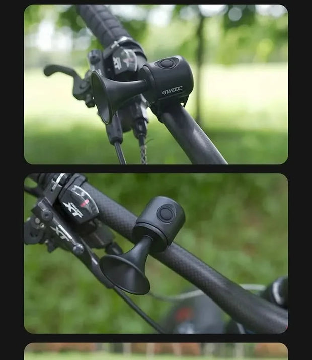 TWOOC Bicycle Electronic Horn Loud Warning Sound CR2032 Battery 120dB IPX4 Waterproof Suitable for Road and Mountain Bike