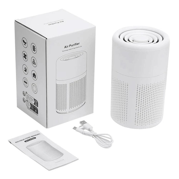 Air Purifier With Activated Carbon Home HEPA Filter Deodorizer Air Purifier Smoke Odor Negative Ion Generator Car Air Freshener