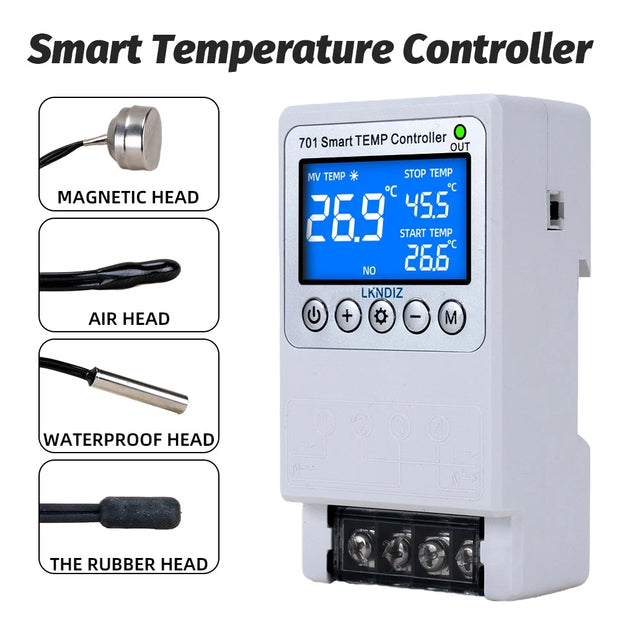 Temperature Smart WIFI  Controller Constant Thermostat Control Timing Control Switch Cycle Control Multiple Sensor Head Option