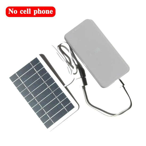 Portable Solar Panel 5V 2W Solar Plate with USB Safe Charge Stabilize Battery Charger for Power Bank Phone Outdoor Camping Home